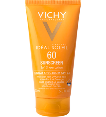 anti 50 spf aging Lotion  60 Vichy Soft SPF Sunscreen USA  Sheer Capital Soleil