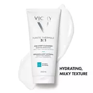 Purete Thermale 3-in-1 One Step Cleanser has a hydrating, milky texture