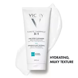Purete Thermale 3-in-1 One Step Cleanser has a hydrating, milky texture