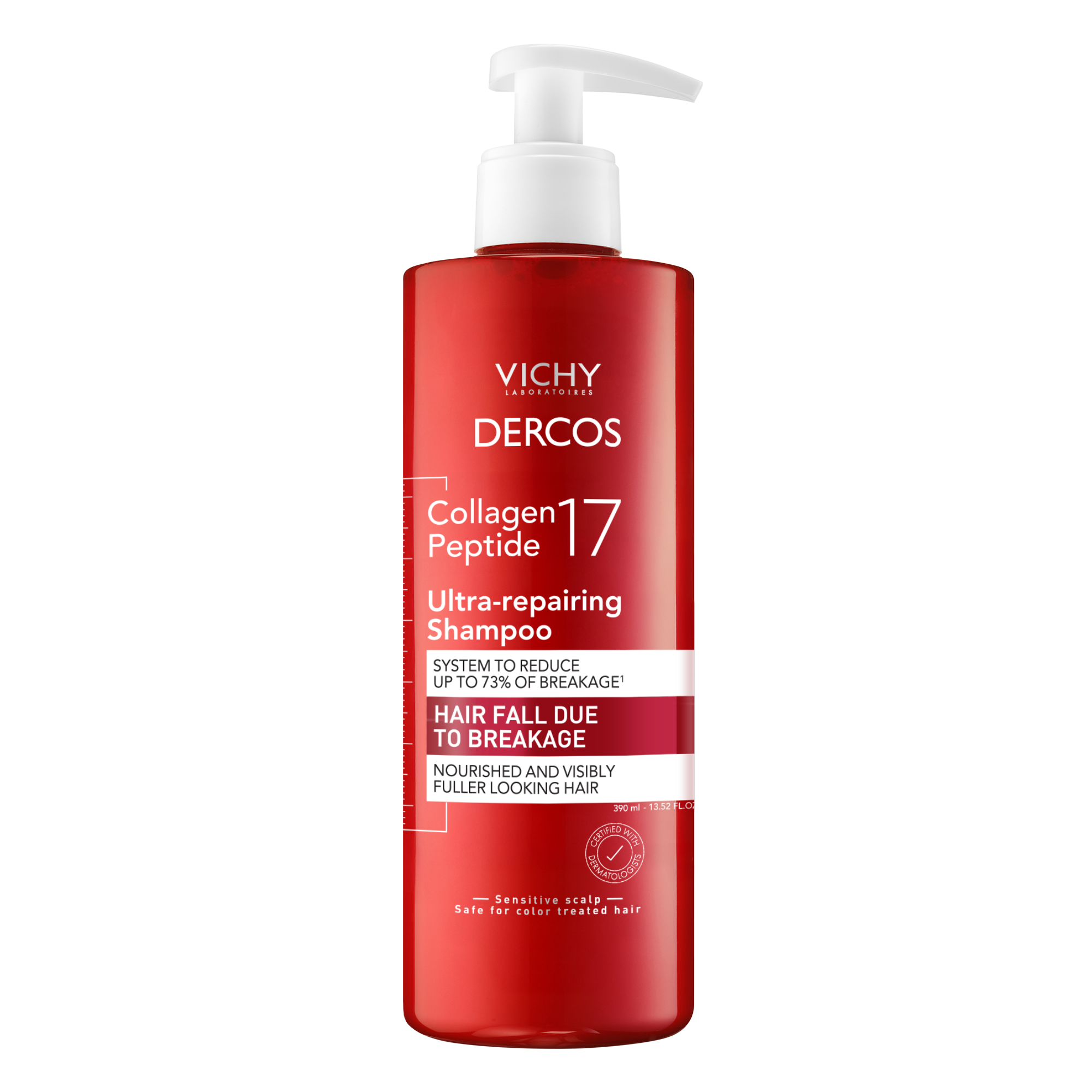 VICHY DERCOS 抜け毛軽減シャンプー Dercos Collagen Peptide 17 Ultra-repairing Shampoo | Vichy