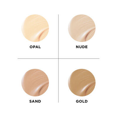 Dermafinish Corrective Fluid High Coverage Foundation Shades: Opal, Nude, Sand, Gold