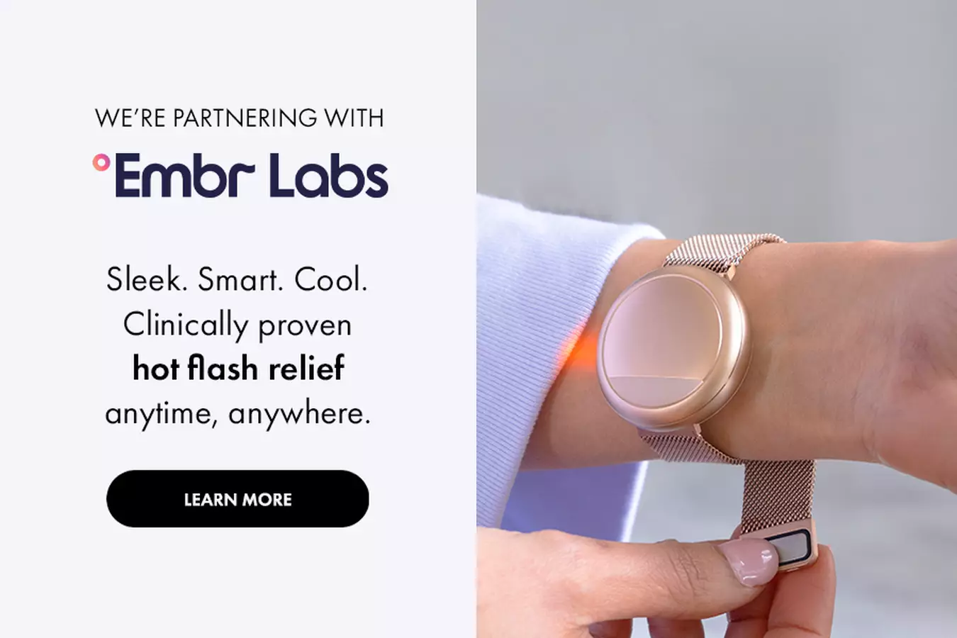 We're is partnering with Embr Labs | Learn more
