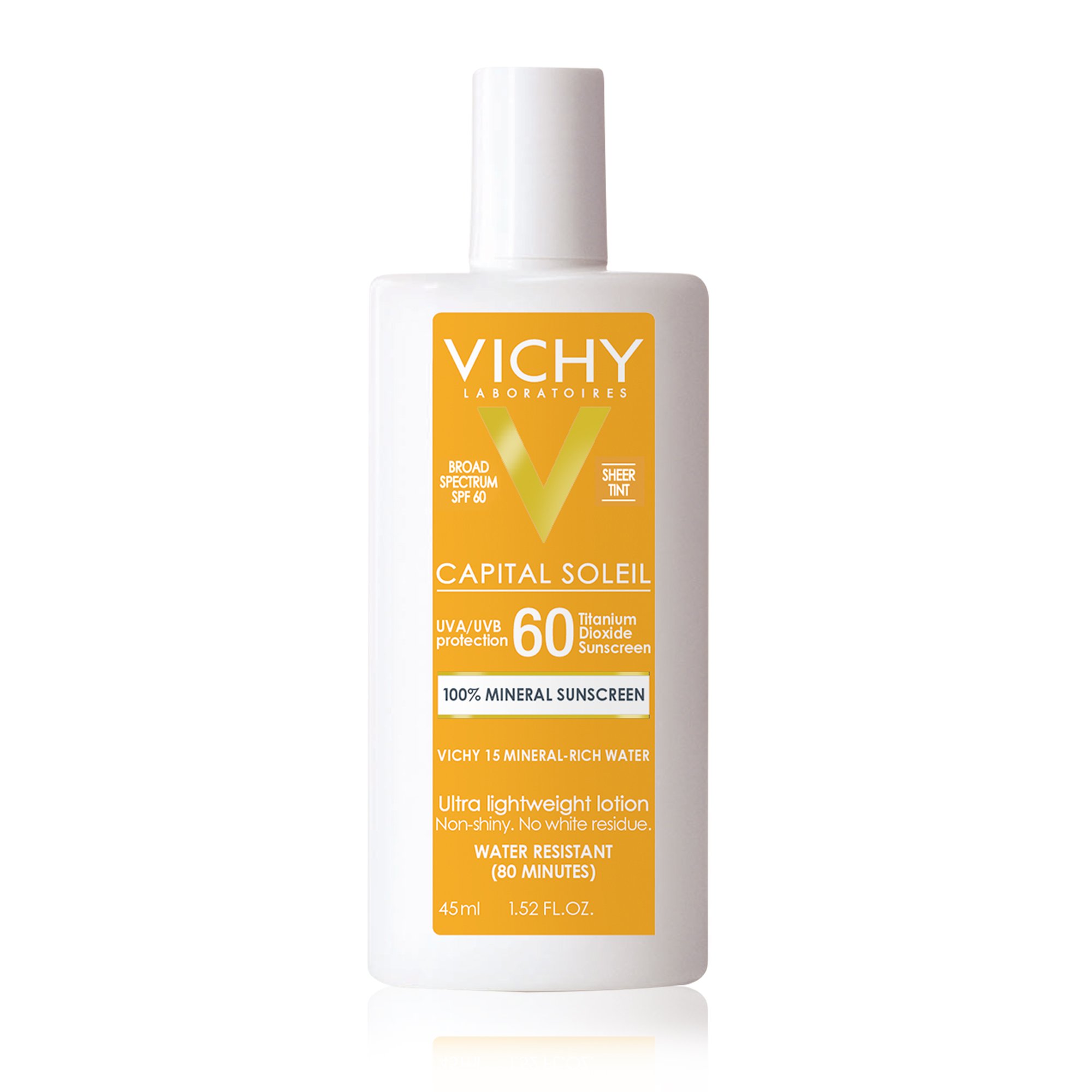 Vichy Capital Soleil Tinted 100% Mineral Sunscreen Spf 60 45ml In White